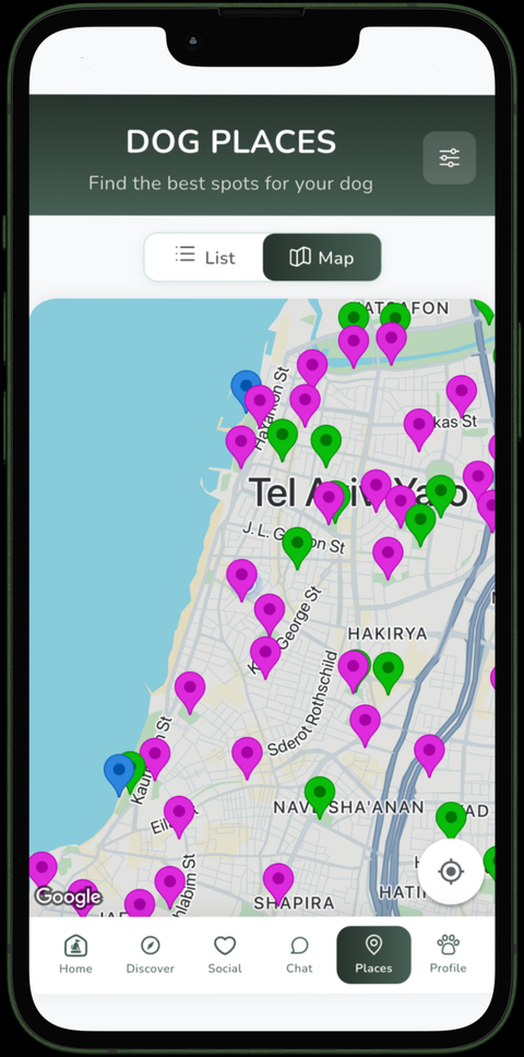 מסך מקומות לכלבים