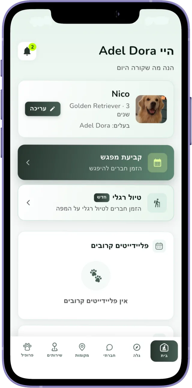 מסך הבית של PokyoPets