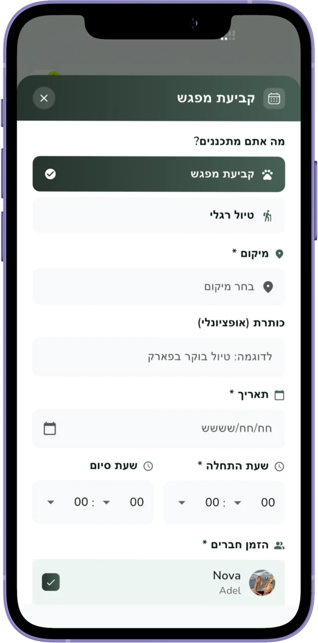 קביעת מפגש עם חברים